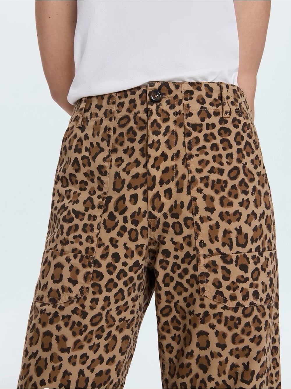 pistola Leopard-Print Pants in Tan & Black TORI UTILITY PANT - FELINE - Picture 3 of 14